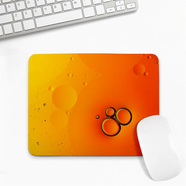 Wallpaper Liquid Bubbles Macro Orange Bright Small Mousepad