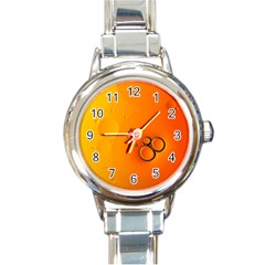 Wallpaper Liquid Bubbles Macro Orange Bright Round Italian Charm Watch by artworkshop