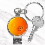 Wallpaper Liquid Bubbles Macro Orange Bright Nail Clippers Key Chain Front