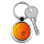 Wallpaper Liquid Bubbles Macro Orange Bright Key Chain (Round) Front