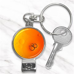 Wallpaper Liquid Bubbles Macro Orange Bright Nail Clippers Key Chain