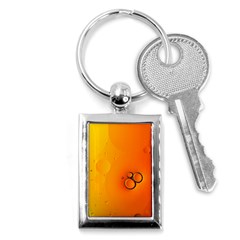 Wallpaper Liquid Bubbles Macro Orange Bright Key Chain (rectangle) by artworkshop