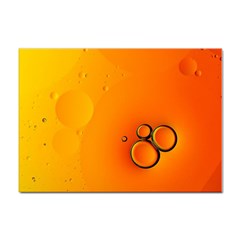 Wallpaper Liquid Bubbles Macro Orange Bright Sticker A4 (10 Pack) by artworkshop