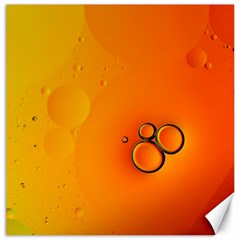 Wallpaper Liquid Bubbles Macro Orange Bright Canvas 12  X 12  by artworkshop