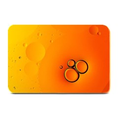 Wallpaper Liquid Bubbles Macro Orange Bright Plate Mats by artworkshop