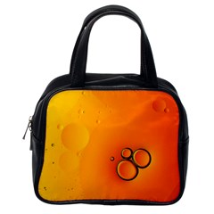 Wallpaper Liquid Bubbles Macro Orange Bright Classic Handbag (one Side) by artworkshop