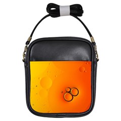 Wallpaper Liquid Bubbles Macro Orange Bright Girls Sling Bag by artworkshop