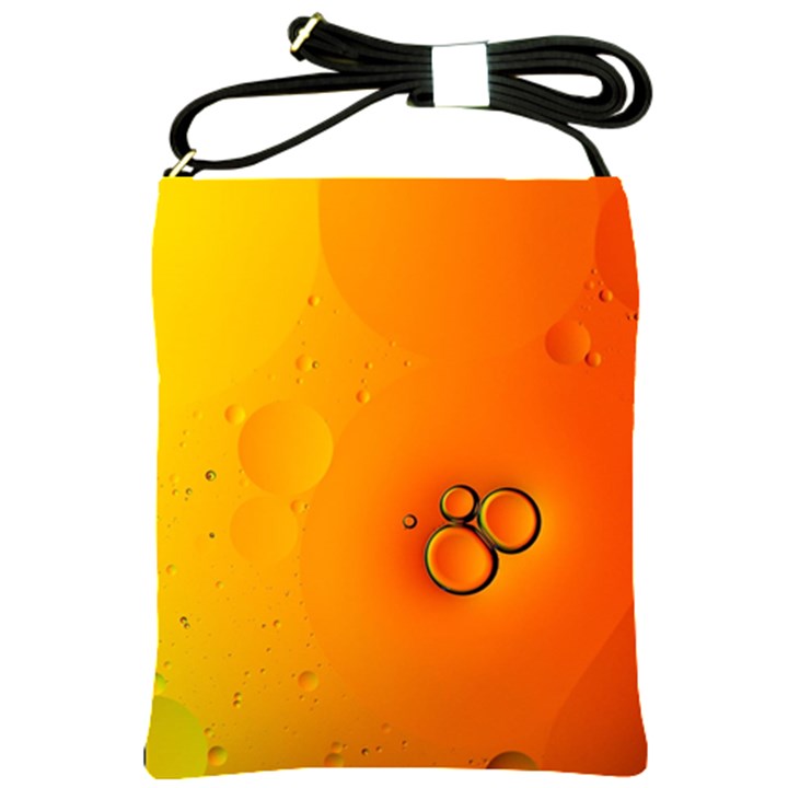 Wallpaper Liquid Bubbles Macro Orange Bright Shoulder Sling Bag