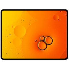 Wallpaper Liquid Bubbles Macro Orange Bright One Side Fleece Blanket (large) by artworkshop