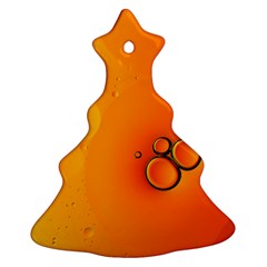 Wallpaper Liquid Bubbles Macro Orange Bright Christmas Tree Ornament (two Sides) by artworkshop