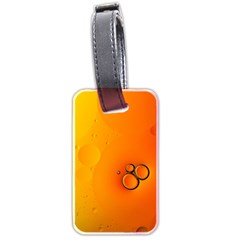 Wallpaper Liquid Bubbles Macro Orange Bright Luggage Tag (two Sides) by artworkshop