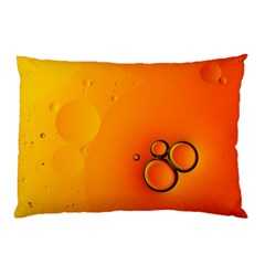 Wallpaper Liquid Bubbles Macro Orange Bright Pillow Case (two Sides) by artworkshop