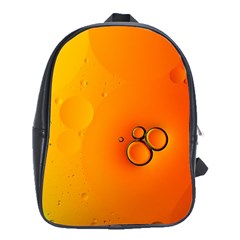 Wallpaper Liquid Bubbles Macro Orange Bright School Bag (xl) by artworkshop