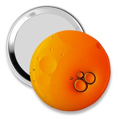 Wallpaper Liquid Bubbles Macro Orange Bright 3  Handbag Mirrors by artworkshop