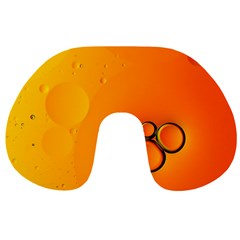 Wallpaper Liquid Bubbles Macro Orange Bright Travel Neck Pillow by artworkshop