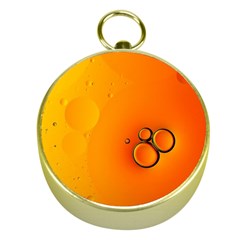 Wallpaper Liquid Bubbles Macro Orange Bright Gold Compasses by artworkshop