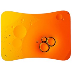 Wallpaper Liquid Bubbles Macro Orange Bright Velour Seat Head Rest Cushion by artworkshop