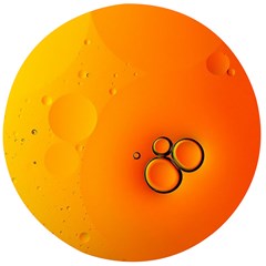 Wallpaper Liquid Bubbles Macro Orange Bright Wooden Bottle Opener (round) by artworkshop