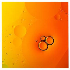 Wallpaper Liquid Bubbles Macro Orange Bright Wooden Puzzle Square by artworkshop