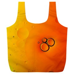 Wallpaper Liquid Bubbles Macro Orange Bright Full Print Recycle Bag (xxl) by artworkshop