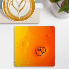 Wallpaper Liquid Bubbles Macro Orange Bright Uv Print Square Tile Coaster  by artworkshop