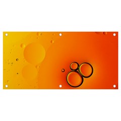 Wallpaper Liquid Bubbles Macro Orange Bright Banner And Sign 4  X 2  by artworkshop