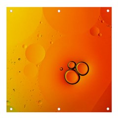 Wallpaper Liquid Bubbles Macro Orange Bright Banner And Sign 4  X 4  by artworkshop