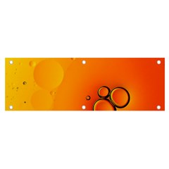 Wallpaper Liquid Bubbles Macro Orange Bright Banner And Sign 6  X 2  by artworkshop