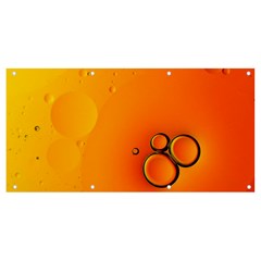 Wallpaper Liquid Bubbles Macro Orange Bright Banner And Sign 8  X 4  by artworkshop