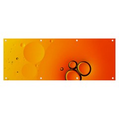 Wallpaper Liquid Bubbles Macro Orange Bright Banner And Sign 8  X 3  by artworkshop