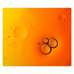 Wallpaper Liquid Bubbles Macro Orange Bright One Side Premium Plush Fleece Blanket (small)