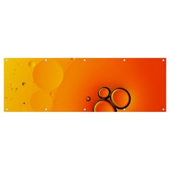 Wallpaper Liquid Bubbles Macro Orange Bright Banner And Sign 12  X 4  by artworkshop