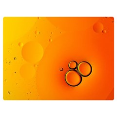 Wallpaper Liquid Bubbles Macro Orange Bright Premium Plush Fleece Blanket (extra Small) by artworkshop