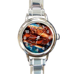 Copper Glow Round Italian Charm Watch by artworkshop