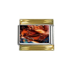 Copper Glow Gold Trim Italian Charm (9mm) by artworkshop