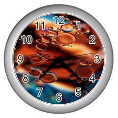 Copper Glow Wall Clock (silver) by artworkshop