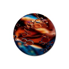 Copper Glow Rubber Round Coaster (4 Pack) by artworkshop