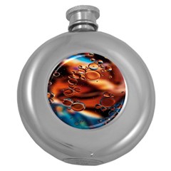 Copper Glow Round Hip Flask (5 Oz) by artworkshop