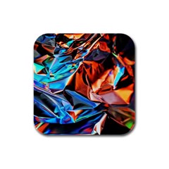 Another Rgb Lighting Test On Aluminium Surface Rubber Square Coaster (4 Pack) by artworkshop