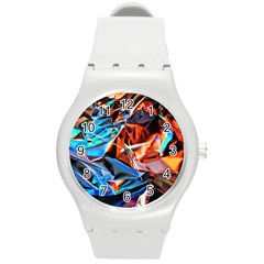 Another Rgb Lighting Test On Aluminium Surface Round Plastic Sport Watch (m) by artworkshop