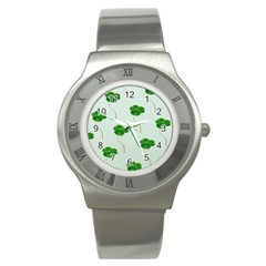 Decorative Plants Stainless Steel Watch by artworkshop