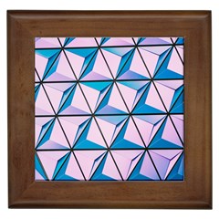 Geometric Shapes Pattern Framed Tile by artworkshop