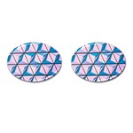 Geometric Shapes Pattern Cufflinks (Oval) Front(Pair)