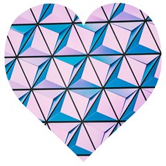 Geometric Shapes Pattern Wooden Puzzle Heart by artworkshop