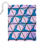 Geometric Shapes Pattern Drawstring Pouch (4XL) Back