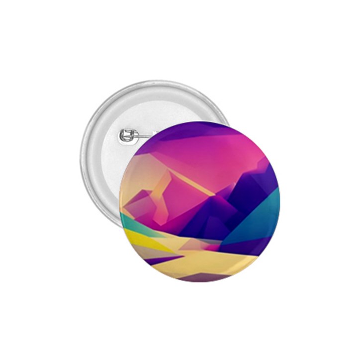 Abstract Geometric Landscape Art 1.75  Buttons