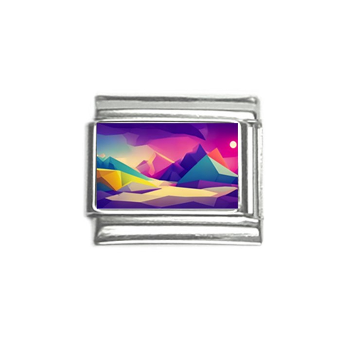 Abstract Geometric Landscape Art Italian Charm (9mm)