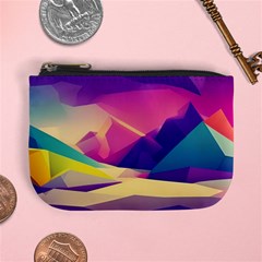 Abstract Geometric Landscape Art Mini Coin Purse by danenraven