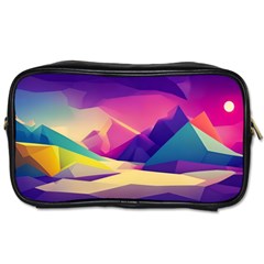 Abstract Geometric Landscape Art Toiletries Bag (two Sides) by danenraven