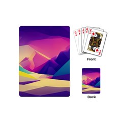 Abstract Geometric Landscape Art Playing Cards Single Design (mini)